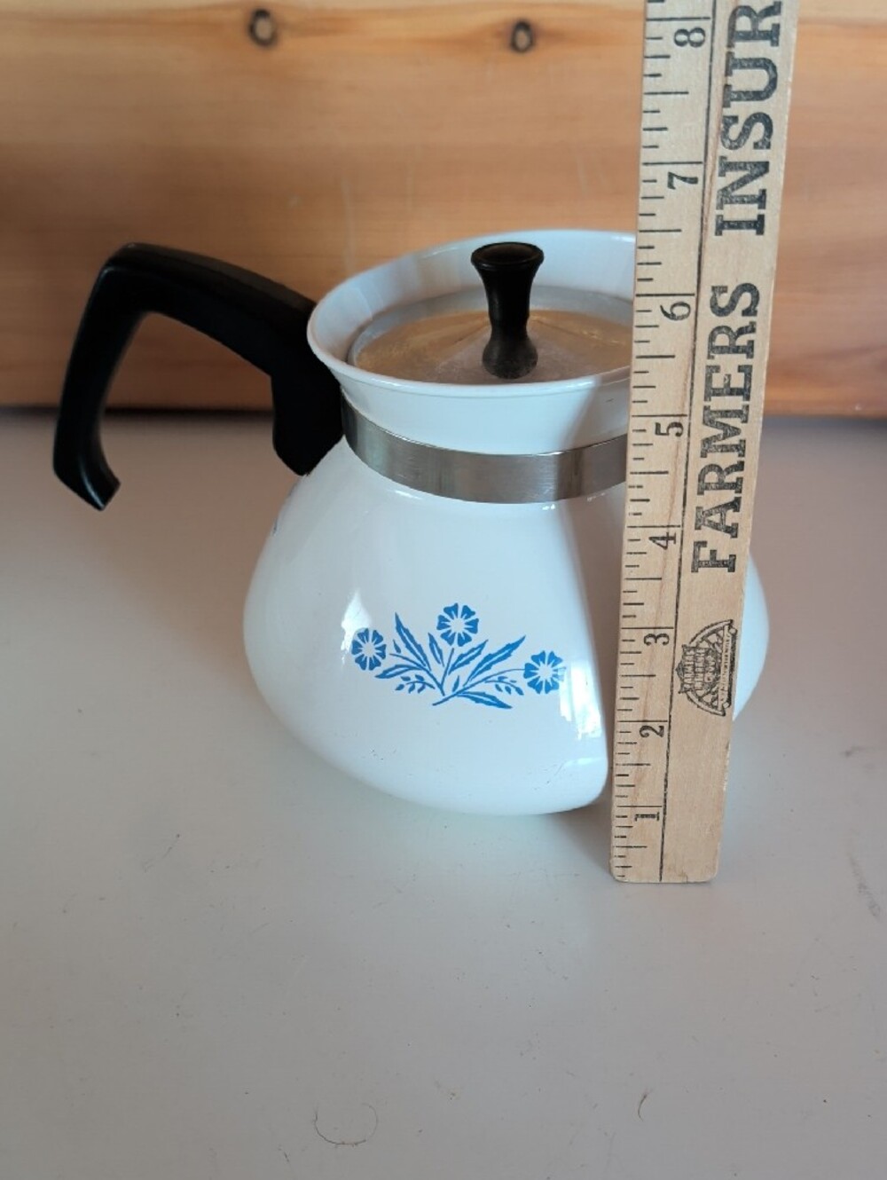 VTG. Corningware Blue Cornflower 6-cup Teapot .( Model P-104) - Picture 10 of 11